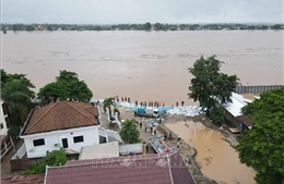 Ngập lụt tại Đông Bắc Thái Lan do mưa lớn và nước sông Mekong dâng cao