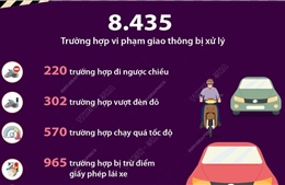 Thống kê về các lỗi vi phạm giao thông tại Hà Nội trong 10 ngày đầu năm 2025