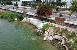 Khắc phục sụp lún, sạt lở kè Thường Thới Tiền trước mùa lũ năm 2025