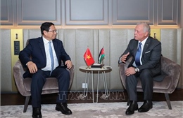 Thủ tướng Phạm Minh Chính hội kiến Quốc vương Jordan Abdullah II bin Al-Hussein