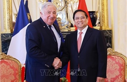 Thủ tướng Phạm Minh Chính hội kiến Chủ tịch Thượng viện Pháp Gérard Larcher
