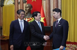 Chủ tịch nước Lương Cường tiếp Trưởng Ban Thanh niên Đảng Dân chủ tự do Nhật Bản
