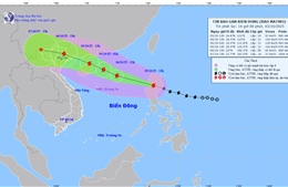 Chiều tối 3/10, bão Matmo vào Biển Đông, dự báo sẽ gây mưa lớn tại Bắc Bộ và Thanh Hóa