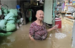 Triều cường tại Cần Thơ vượt báo động 3, nhà dân nước ngập ngang bụng