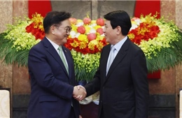 Chủ tịch nước Lương Cường tiếp Chủ tịch Quốc hội Hàn Quốc