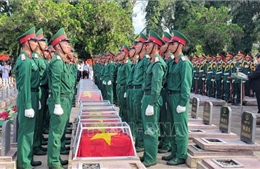 Truy điệu, an táng 18 hài cốt liệt sĩ hy sinh tại xã Ia Boòng, Gia Lai