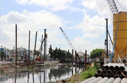 Toàn bộ gói thầu xây lắp của dự án rạch Xuyên Tâm đã được khởi công