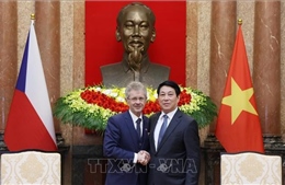Chủ tịch nước Lương Cường tiếp Chủ tịch Thượng viện Cộng hòa Séc