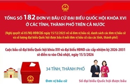 Cả nước có 182 đơn vị bầu cử đại biểu Quốc hội khóa XVI