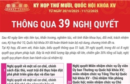 Kỳ họp thứ 10, Quốc hội khóa XV thông qua 39 nghị quyết