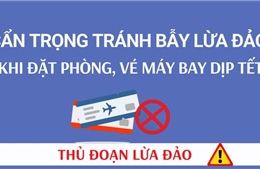 Cẩn trọng tránh bẫy lừa đảo khi đặt phòng, vé máy bay dịp Tết