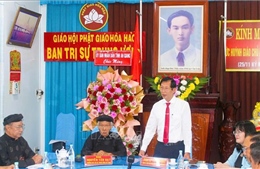 Thăm, chúc mừng Đại lễ Đản sinh Đức Huỳnh Giáo chủ Phật giáo Hòa Hảo