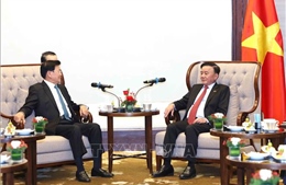 Thường trực Ban Bí thư Trần Cẩm Tú chủ trì tiễn Tổng Bí thư, Chủ tịch nước Lào