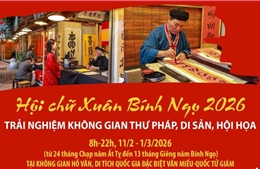 Hội chữ Xuân Bính Ngọ 2026: Trải nghiệm không gian thư pháp, di sản, hội họa