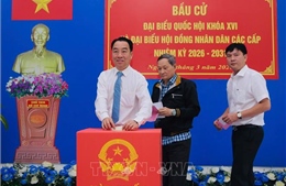 Cà Mau kết thúc bầu cử, cử tri đi bầu đạt tỷ lệ rất cao