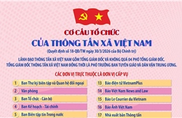 Cơ cấu tổ chức của Thông tấn xã Việt Nam theo Quyết định số 18-QĐ/TW ngày 30/3/2026 của Bộ Chính trị