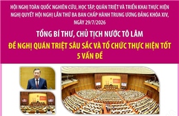 Nghị quyết Trung ương 3: Tổng Bí thư Chủ tịch nước Tô Lâm đề nghị quán triệt sâu sắc và tổ chức thực hiện tốt 5 vấn đề
