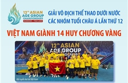 Giải vô địch thể thao dưới nước các nhóm tuổi châu Á lần thứ 12: Việt Nam giành 14 HCV