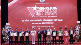 Chương trình Vinh quang Việt Nam 2024: Tôn vinh 20 tập thể, cá nhân tiêu biểu