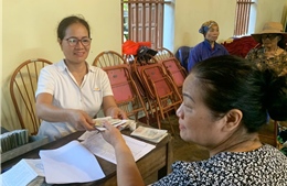 Chi trả lương hưu cho người hưởng bằng tiền mặt tại Thái Nguyên ngay sau lũ