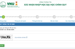 6 bước xác nhận nhập học trực tuyến vào Đại học Quốc gia Hà Nội