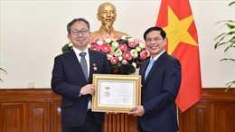 Trao tặng Kỷ niệm chương &#39;Vì sự nghiệp ngoại giao Việt Nam&#39; cho Đại sứ Nhật Bản Yamada Takio