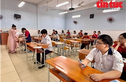 Thí sinh ổn định phòng thi, sẵn sàng bước vào các môn thi tự chọn 