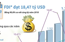 6 tháng đầu năm, vốn FDI vào Việt Nam đạt hơn 18 tỷ USD