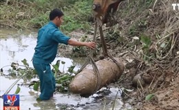 Điện Biên: San nền phát hiện quả bom nặng hơn 300 kg 