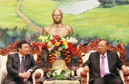 Tổng Bí thư, Chủ tịch nước Lào tiếp Giám đốc Học viện Chính trị quốc gia Hồ Chí Minh