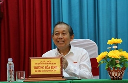 Phó Thủ tướng Trương Hòa Bình tiếp xúc cử tri huyện Đức Huệ, tỉnh Long An