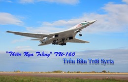 Máy bay ném bom chiến lược Tu-160 của Nga phô diễn sức mạnh tại Syria