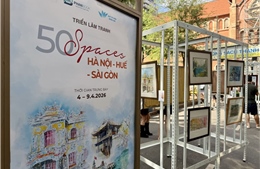 '50 Spaces' tái hiện Hà Nội - Huế - TP Hồ Chí Minh qua ký họa