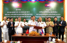 Hải quân Việt Nam - Campuchia rút kinh nghiệm tuần tra chung 