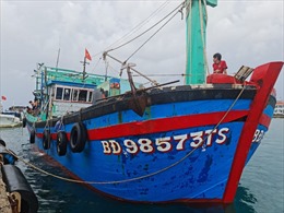 Trung tâm dịch vụ hậu cần, kỹ thuật đảo Trường Sa giúp đỡ tàu cá ngư dân Bình Định