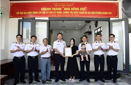 Vùng 5 Hải quân khánh thành 3 nhà đồng đội được Quân chủng Hải quân hỗ trợ 