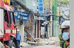 Nổ bình gas làm sập quán bún ở TP Hồ Chí Minh