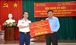 Cảnh sát biển Việt Nam thực hiện công tác dân vận với tỉnh Bạc Liêu và Tiền Giang
