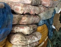 TP Hồ Chí Minh: Phát hiện 2 container chứa nội tạng và thịt động vật không rõ nguồn gốc