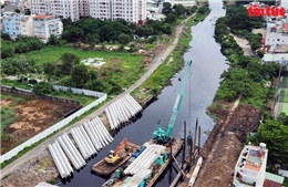 Dồn lực thi công dự án xây dựng hạ tầng và cải tạo kênh Tham Lương - Bến Cát - rạch Nước Lên