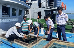 Cảnh sát biển bắt giữ tàu chở 80.000 lít dầu DO không rõ nguồn gốc