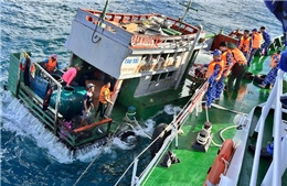 Cứu sống 6 người trên tàu cá bị chìm gần Côn Đảo