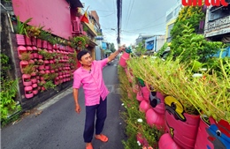 Chủ nhân căn nhà màu hồng và niềm đam mê tái chế, bảo vệ môi trường