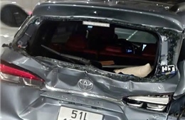 TP Hồ Chí Minh: Bốn ô tô gặp tai nạn liên hoàn trong hầm Thủ Thiêm, giao thông ùn tắc kéo dài