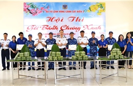 Sôi nổi hội thi gói bánh chưng xanh đón Tết của Vùng Cảnh sát biển 3