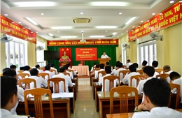 Đoàn công tác Cảnh sát biển kiểm tra xây dựng đơn vị tại Đoàn Trinh sát số 2