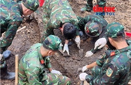 Đến ngày 12/8 đã phát hiện, quy tập 293 bộ hài cốt liệt sĩ tại Công viên Lê Thị Riêng