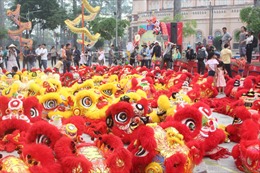 108 con lân đồng diễn xác lập kỉ lục Guinness Việt  Nam