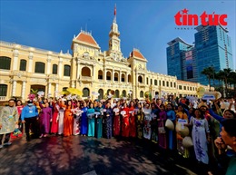 TP Hồ Chí Minh: Gần 3.000 người tham gia đồng diễn áo dài