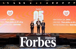 Công ty CP Sữa Quốc tế LOF vào top 25 thương hiệu dẫn đầu của Forbes Việt Nam